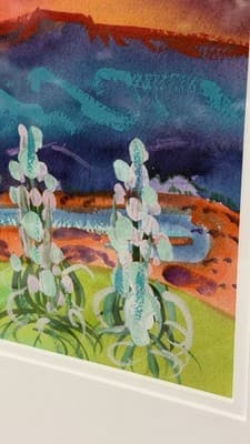 Phyllis Kapp 1997 Signed Framed Southwest Landscape Print Wall Art - Thumbnail 9