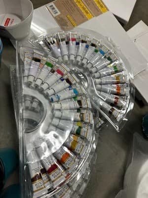 Huge Acrylic Paint Art Craft Bundle Canvas Brushes Palettes Stencil Supplies Lot - Thumbnail 14