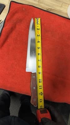 Vintage Japan Chef Knife 1087-6F Precision Hollow Ground 8” - Thumbnail 11