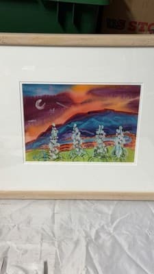 Phyllis Kapp 1997 Signed Framed Southwest Landscape Print Wall Art - Thumbnail 3