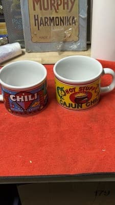 Set of 2 Cajun Chili Coffee Mugs Hot Stuff Louisiana Style - Thumbnail 2