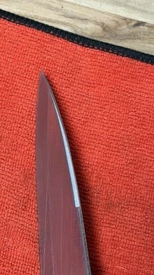 Vintage Japan Chef Knife 1087-6F Precision Hollow Ground 8” - Thumbnail 6