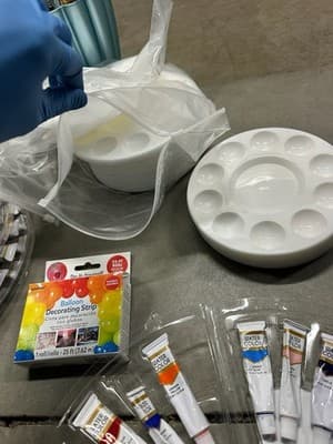 Huge Acrylic Paint Art Craft Bundle Canvas Brushes Palettes Stencil Supplies Lot - Thumbnail 9