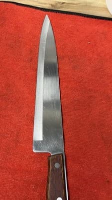Vintage Japan Chef Knife 1087-6F Precision Hollow Ground 8” - Thumbnail 3