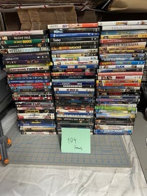 Huge DVD Movie Lot 104 DVDs Mixed Genres Comedy Kids Action Drama Family Bundle - Thumbnail 4