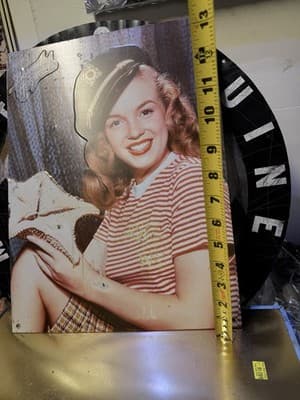 Metal Sign, Bernard of Hollywood, “Marilyn Monroe”, 16 inches by 11 inches - Thumbnail 2