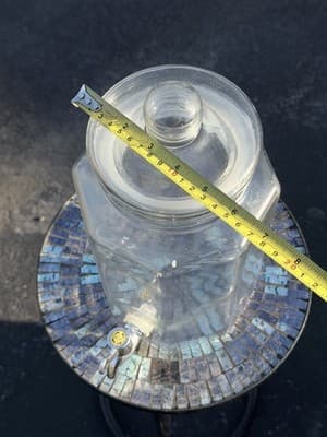 Glass Drink Beverage Dispenser Jar w/Spigot Lemonade Iced Tea - Thumbnail 6