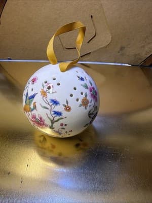 Vintage Hammersley Fine Bone China Pomander Hanging Ornament Made in England