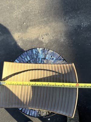 Ceramic Decorative Plate Curved Rectangular Ribbed Design ~12” x 6” Home Decor - Thumbnail 4