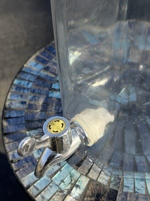 Glass Drink Beverage Dispenser Jar w/Spigot Lemonade Iced Tea - Thumbnail 2