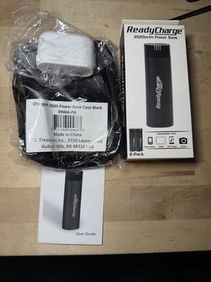 ReadyCharge 2600mAh Power Bank 2-Pack Portable Charger – New in Box