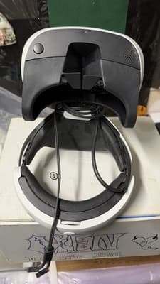 Sony PlayStation VR Headset + 2 Move Controllers Untested For Parts - Thumbnail 5