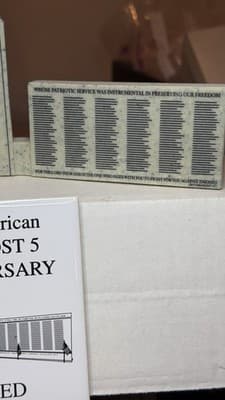 Assyrian American AMVETS Post 5 50th Anniversary Memorial Plaque 1998 - Thumbnail 6
