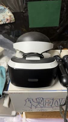 Sony PlayStation VR Headset + 2 Move Controllers Untested For Parts - Thumbnail 3