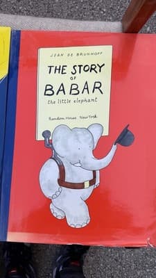 Babar Book Lot 2 Jean de Brunhoff Story of Babar & Travels of Babar HC - Thumbnail 3