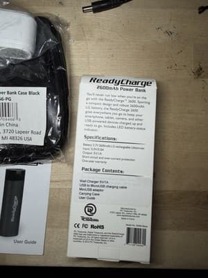 ReadyCharge 2600mAh Power Bank 2-Pack Portable Charger – New in Box - Thumbnail 5