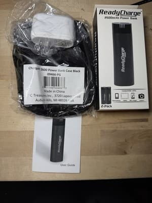 ReadyCharge 2600mAh Power Bank 2-Pack Portable Charger – New in Box - Thumbnail 2