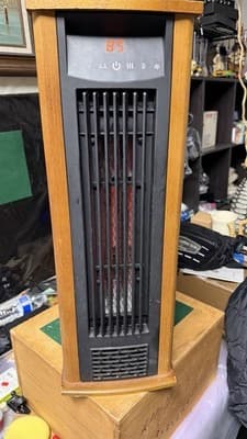 Electric Infrared Space Heater – Wood Cabinet – Digital Thermostat - Thumbnail 2
