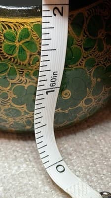 Vintage Green Gold Floral Bangle Bracelet Made in India - Thumbnail 8