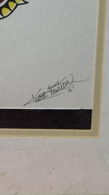 Signed Kevin Kniskern Moth Lantern Art Print Framed 2015 Chicago - Thumbnail 4