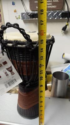 Toca Just Play Djembe 16” Rope Tuned Hand Drum w/ Tag - Thumbnail 6