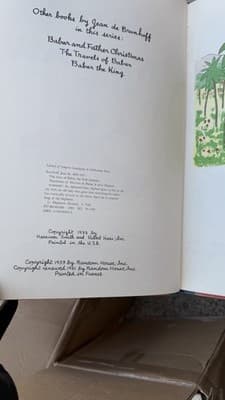 Babar Book Lot 2 Jean de Brunhoff Story of Babar & Travels of Babar HC - Thumbnail 9