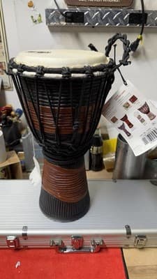 Toca Just Play Djembe 16” Rope Tuned Hand Drum w/ Tag - Thumbnail 2