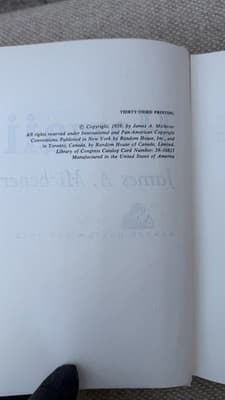 Hawaii James A Michener Hardcover Random House 33rd Printing w DJ - Thumbnail 8