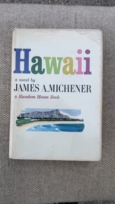Hawaii James A Michener Hardcover Random House 33rd Printing w DJ