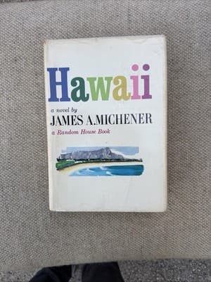 Hawaii James A Michener Hardcover Random House 33rd Printing w DJ - Thumbnail 2