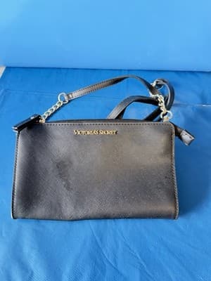 Victoria’s Secret Black Wristlet Crossbody Clutch Purse