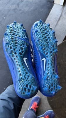 Nike Alpha Men’s Football Cleats Blue Mid Top Size 11 EUR 45 - Thumbnail 12