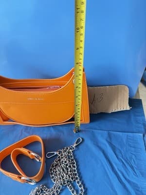Oblivi & Lemon Orange Convertible Shoulder Crossbody Handbag New - Thumbnail 4