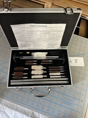 25 Pc Gun Cleaning Kit w Aluminum Case - Thumbnail 7