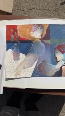 ALVAR Art Book w/ Original Hand Signed Lithograph Interior Amb Flors 1993 - Thumbnail 8