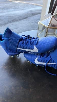 Nike Alpha Men’s Football Cleats Blue Mid Top Size 11 EUR 45 - Thumbnail 7