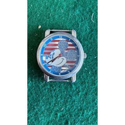 Disney Mickey Mouse Patriotic Glitter Watch Face SII Japan Movt FSC 3193311 - Thumbnail 6