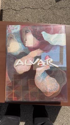 ALVAR Art Book w/ Original Hand Signed Lithograph Interior Amb Flors 1993 - Thumbnail 3