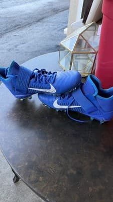 Nike Alpha Men’s Football Cleats Blue Mid Top Size 11 EUR 45 - Thumbnail 5