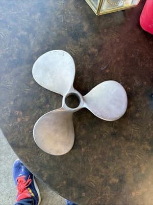 Vintage 3 Blade Aluminum Boat Propeller 11A Motor Pat Inboard Marine - Thumbnail 9