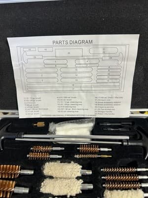 25 Pc Gun Cleaning Kit w Aluminum Case - Thumbnail 5
