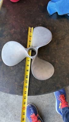 Vintage 3 Blade Aluminum Boat Propeller 11A Motor Pat Inboard Marine - Thumbnail 7