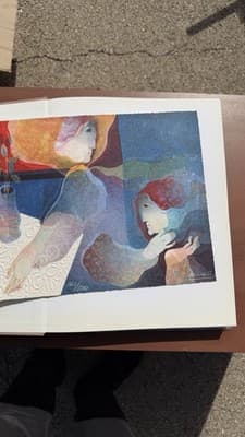 ALVAR Art Book w/ Original Hand Signed Lithograph Interior Amb Flors 1993 - Thumbnail 9