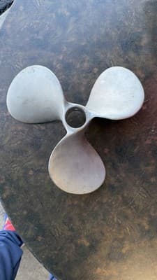 Vintage 3 Blade Aluminum Boat Propeller 11A Motor Pat Inboard Marine - Thumbnail 4
