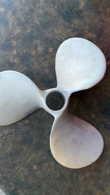 Vintage 3 Blade Aluminum Boat Propeller 11A Motor Pat Inboard Marine - Thumbnail 2
