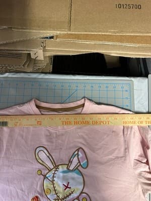BKYS Lucky Charm Bunny T-Shirt Pink Size M Graphic Tee - Thumbnail 5
