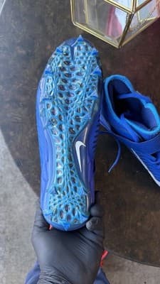 Nike Alpha Men’s Football Cleats Blue Mid Top Size 11 EUR 45 - Thumbnail 11