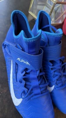 Nike Alpha Men’s Football Cleats Blue Mid Top Size 11 EUR 45 - Thumbnail 9