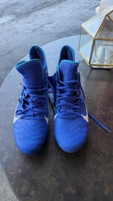 Nike Alpha Men’s Football Cleats Blue Mid Top Size 11 EUR 45 - Thumbnail 2