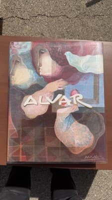 ALVAR Art Book w/ Original Hand Signed Lithograph Interior Amb Flors 1993 - Thumbnail 2